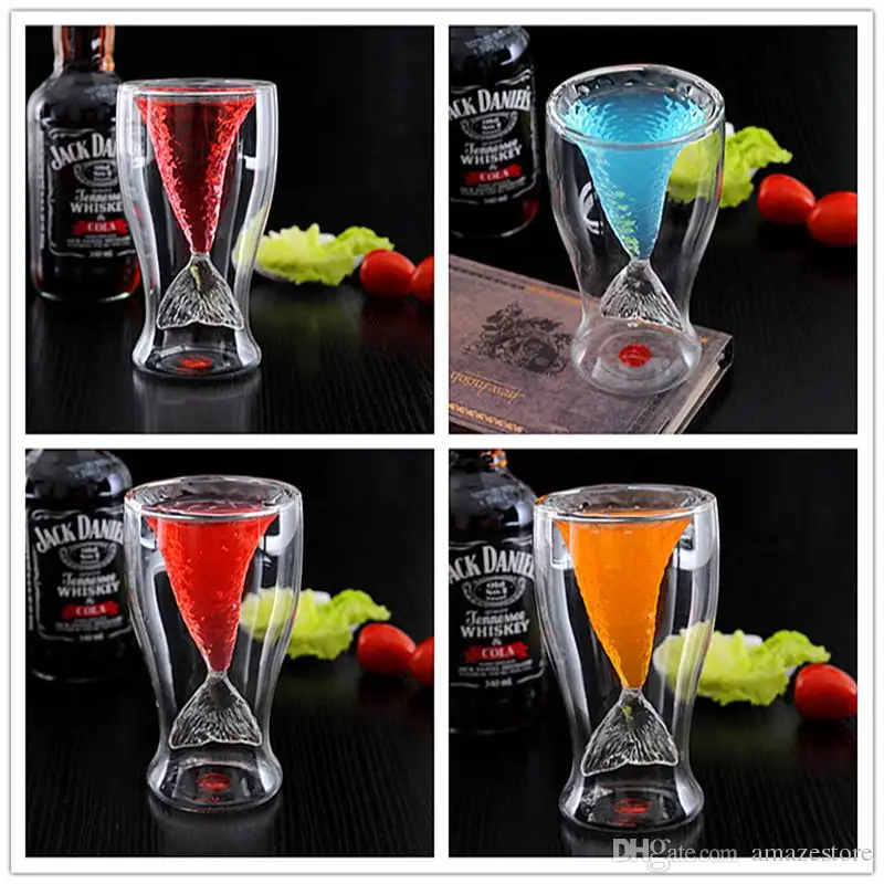 High quality Creative fairy tale Crystal Mermaid Shot Glass Vodka Wine Glasses Double Layers Beer Cup
High quality Creative fairy tale Crystal Mermaid Shot Glass Vodka Wine Glasses Double Layers Beer Cup