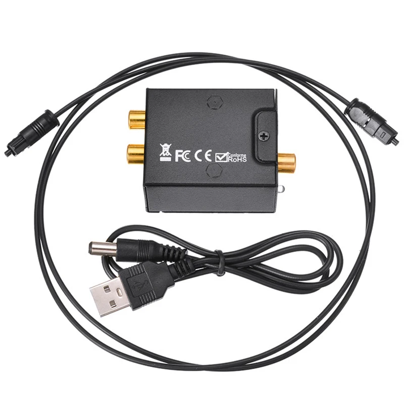 Digital to Analog Audio Converter Optical Fiber Toslink Coaxial Signal to RCA R/L Audio Decoder SPDIF ATV DAC Amplifier
Digital to Analog Audio Converter Optical Fiber Toslink Coaxial Signal to RCA R/L Audio Decoder SPDIF ATV DAC Amplifier