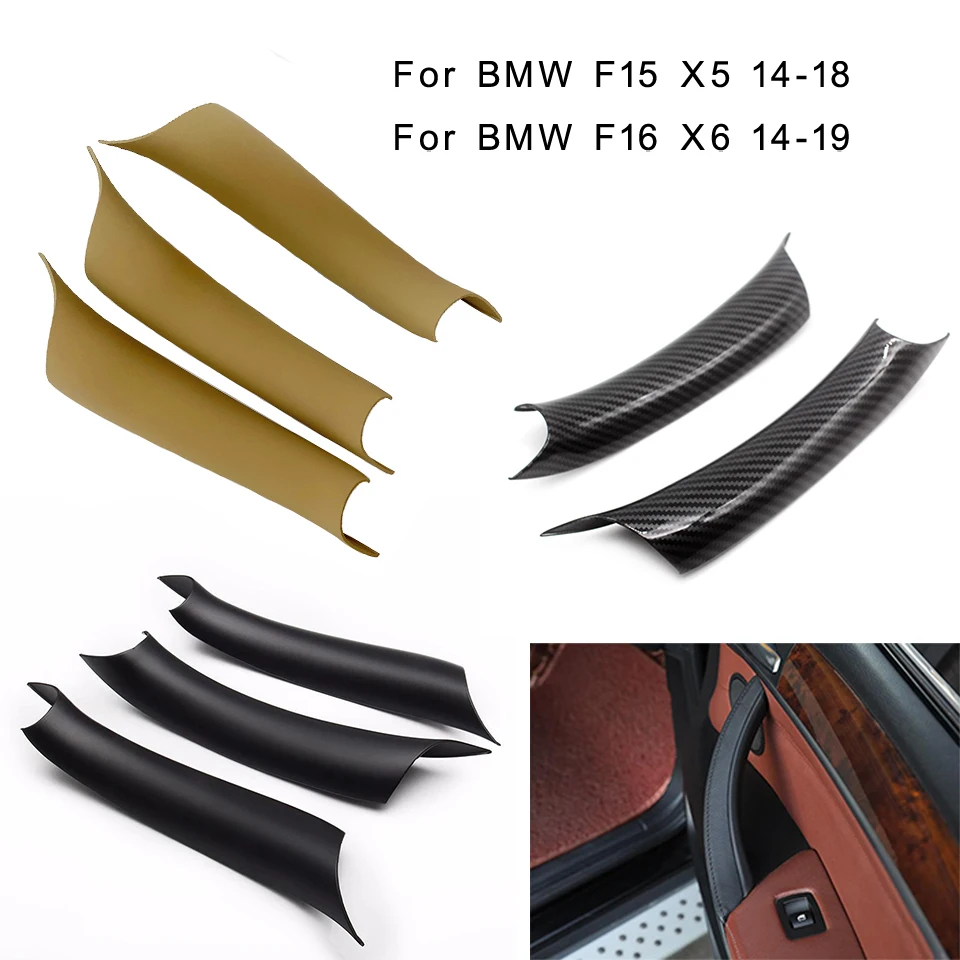 

Интерьер дверные ручки для BMW F15 X5 14-18 F16 X6 14-19 3 шт. авто аксессуары автомобиль Подлокотник ручка внутренняя Панель тянуть Накладка крышки