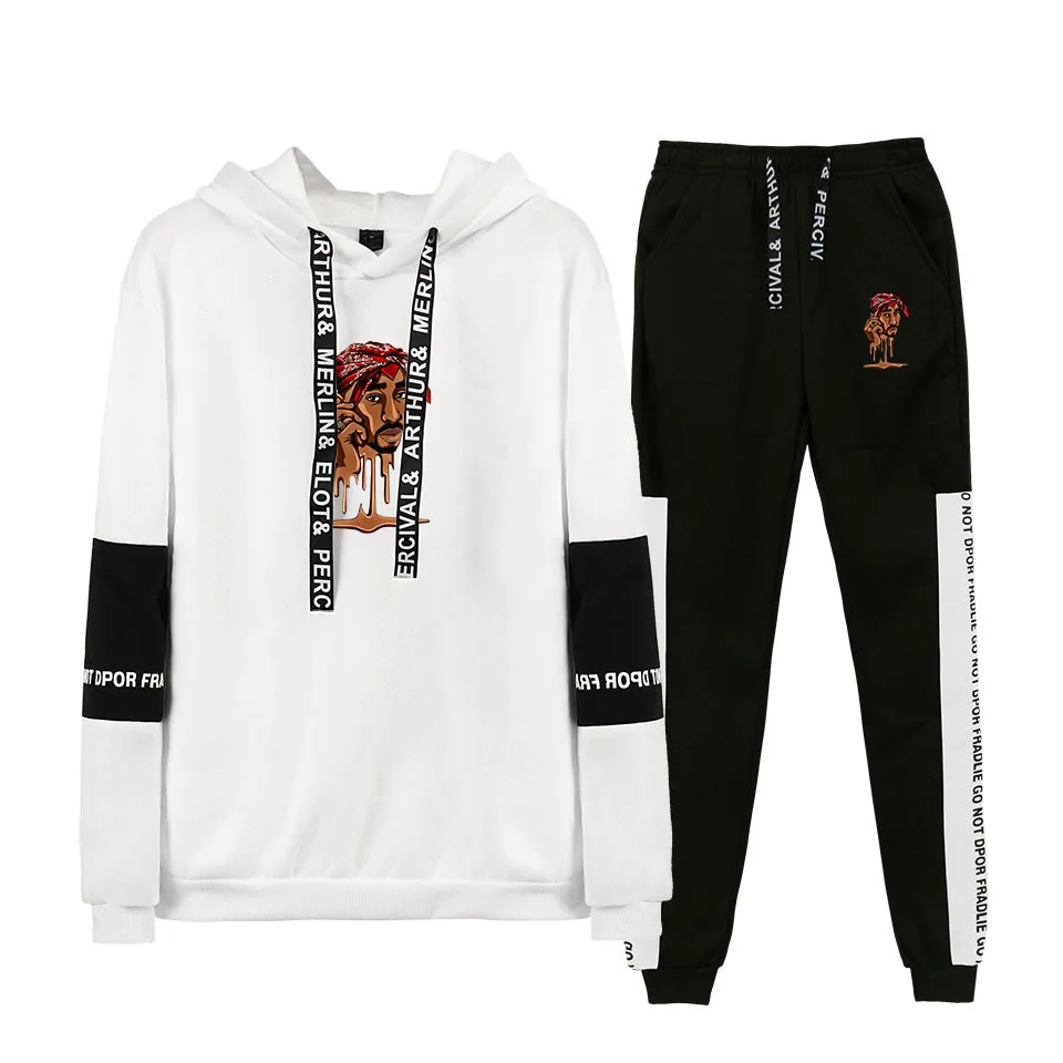 Rapper 2pac Men's Sportswear Sets Tupac Amaru Shakur Casual Tracksuit Two Piece Set Top and Pants Sweat Suit Male Sporting Suits
Rapper 2pac Men's Sportswear Sets Tupac Amaru Shakur Casual Tracksuit Two Piece Set Top and Pants Sweat Suit Male Sporting Suits
