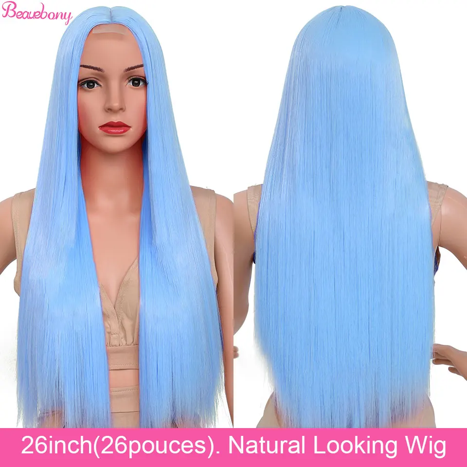 Beauebony Light Blue Wigs For Women Heat Resistant Fiber Synthetic Wigs 26inch Long Straight Hair Ice Blue Wig Female Cosplay
Beauebony Light Blue Wigs For Women Heat Resistant Fiber Synthetic Wigs 26inch Long Straight Hair Ice Blue Wig Female Cosplay