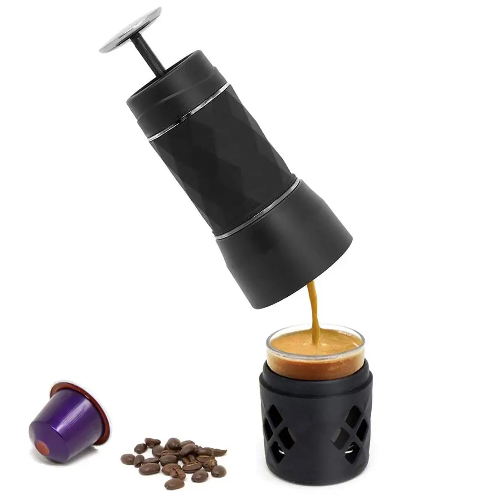 Ручная кофеварка портативная кофемашина с ручным давлением для капсул Nespresso мини