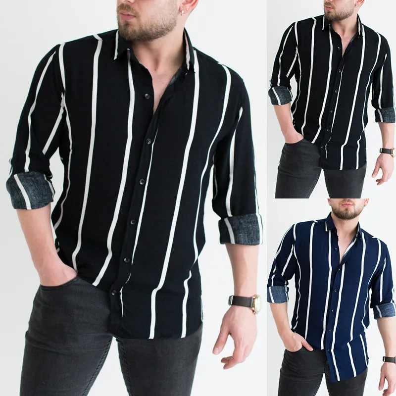 Men's New Spring And Autumn Long Sleeve Shirts Striped Print Beach Hawaiian Casual Button Turn-Down Collar Tops Blouse Shirt
Men's New Spring And Autumn Long Sleeve Shirts Striped Print Beach Hawaiian Casual Button Turn-Down Collar Tops Blouse Shirt
