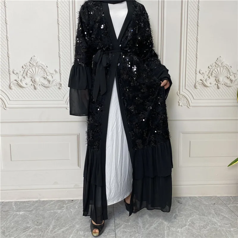 Black Sequin Open Abaya Kimono Dubai Turkey Kaftan Muslim Cardigan Abayas Dresses For Women Robe Femme Caftan Islam Clothing
Black Sequin Open Abaya Kimono Dubai Turkey Kaftan Muslim Cardigan Abayas Dresses For Women Robe Femme Caftan Islam Clothing