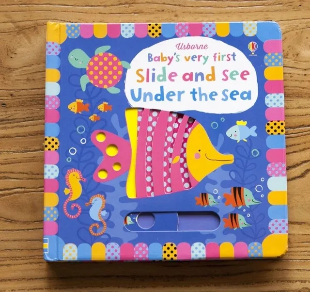 

Britain English 3D Baby's very first slide and see under the sea flip hole picture board book kids early education