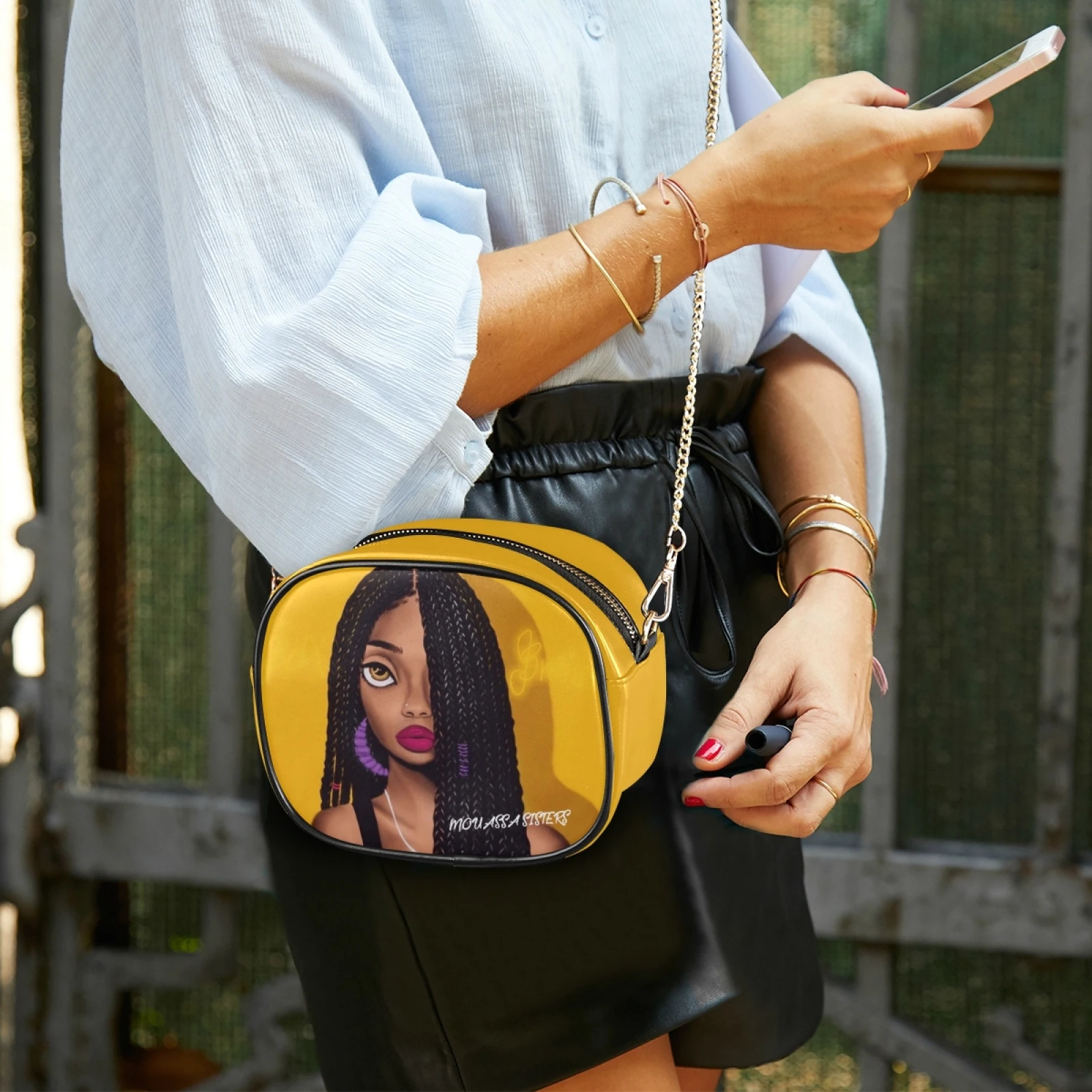 2021 New Fashion Luxury Leather Art Afro Girls Black Women Chain Crossbody Bag Female Shoulder Bags for Women Small Handbags
2021 New Fashion Luxury Leather Art Afro Girls Black Women Chain Crossbody Bag Female Shoulder Bags for Women Small Handbags