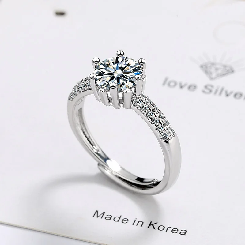 Classic Small Round Zircon Stone Female Ring Elegant Silver Color Crystal Promise Adjustable Rings for Women Fashion Jewelry
Classic Small Round Zircon Stone Female Ring Elegant Silver Color Crystal Promise Adjustable Rings for Women Fashion Jewelry