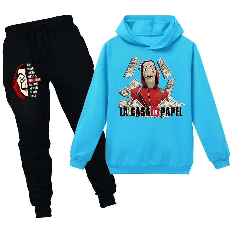 House of Paper Hoodie Toddler Boy Clothes Funny Style Casual Comfortable Pants Sweatshirt Children Tracksuit Two Piece Set Roupa
House of Paper Hoodie Toddler Boy Clothes Funny Style Casual Comfortable Pants Sweatshirt Children Tracksuit Two Piece Set Roupa