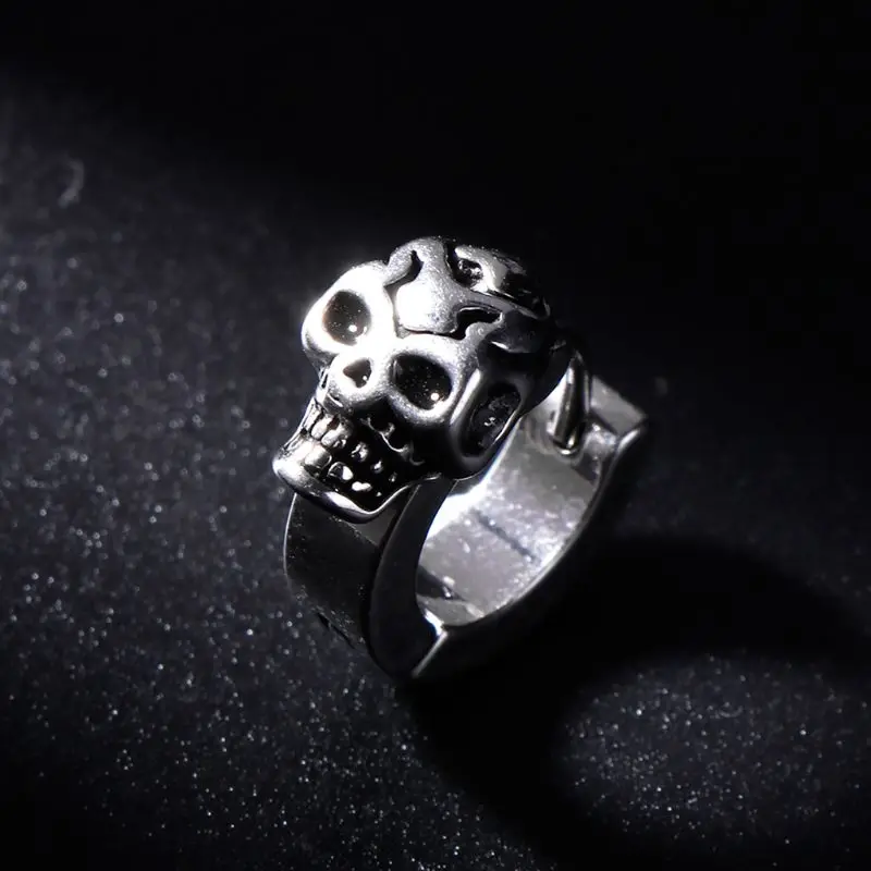1 Pair Ear Stud Reggae Fashion Cool Skull Head Jewelry Men Women Charms Earrings Gifts Stainless Steel Silver Exquisite
1 Pair Ear Stud Reggae Fashion Cool Skull Head Jewelry Men Women Charms Earrings Gifts Stainless Steel Silver Exquisite
