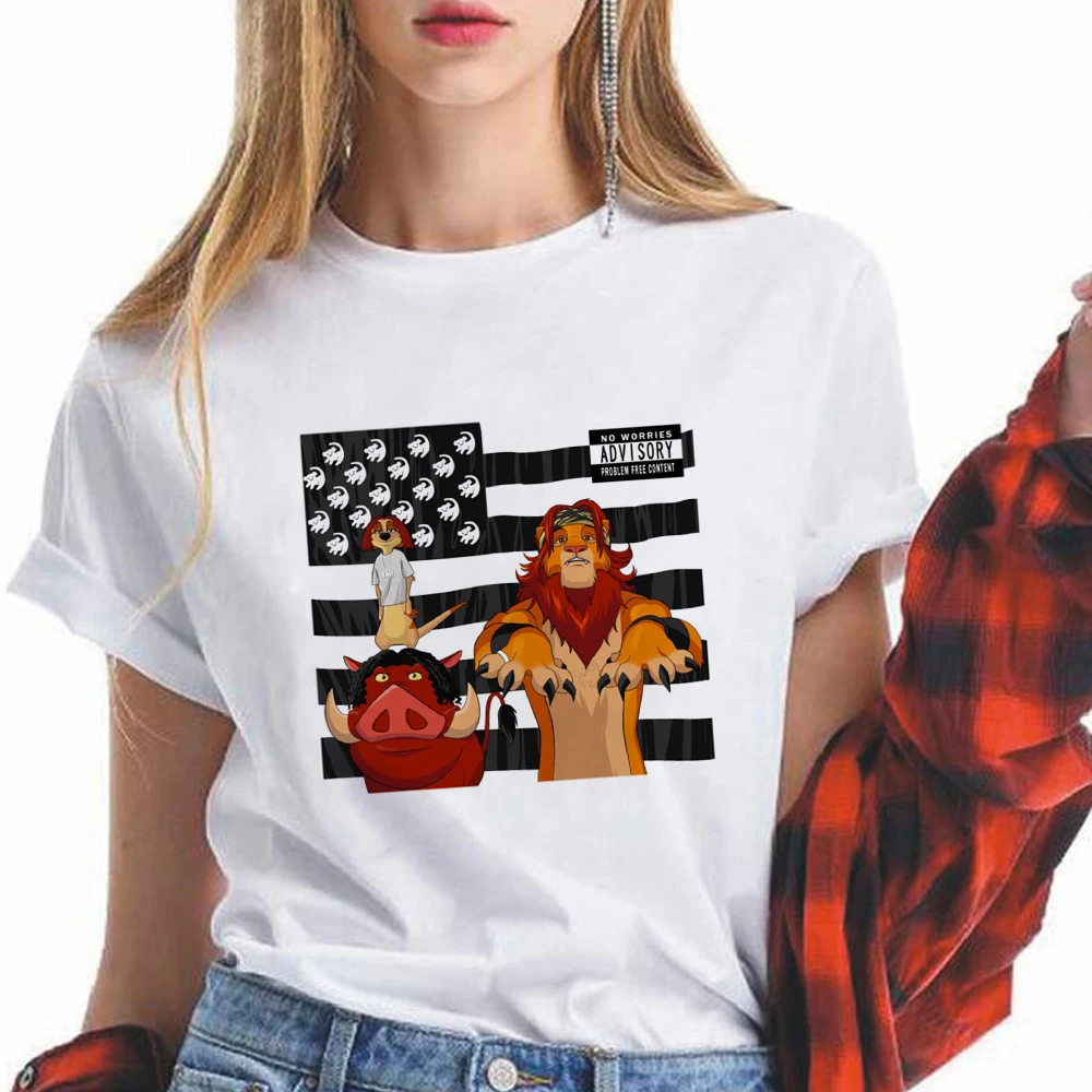 Lion King Disney Printed T-shirts Woman Design American Style Clothing T-shirt Hipster Punk Streetwear Punk Tee Shirt Women
Lion King Disney Printed T-shirts Woman Design American Style Clothing T-shirt Hipster Punk Streetwear Punk Tee Shirt Women