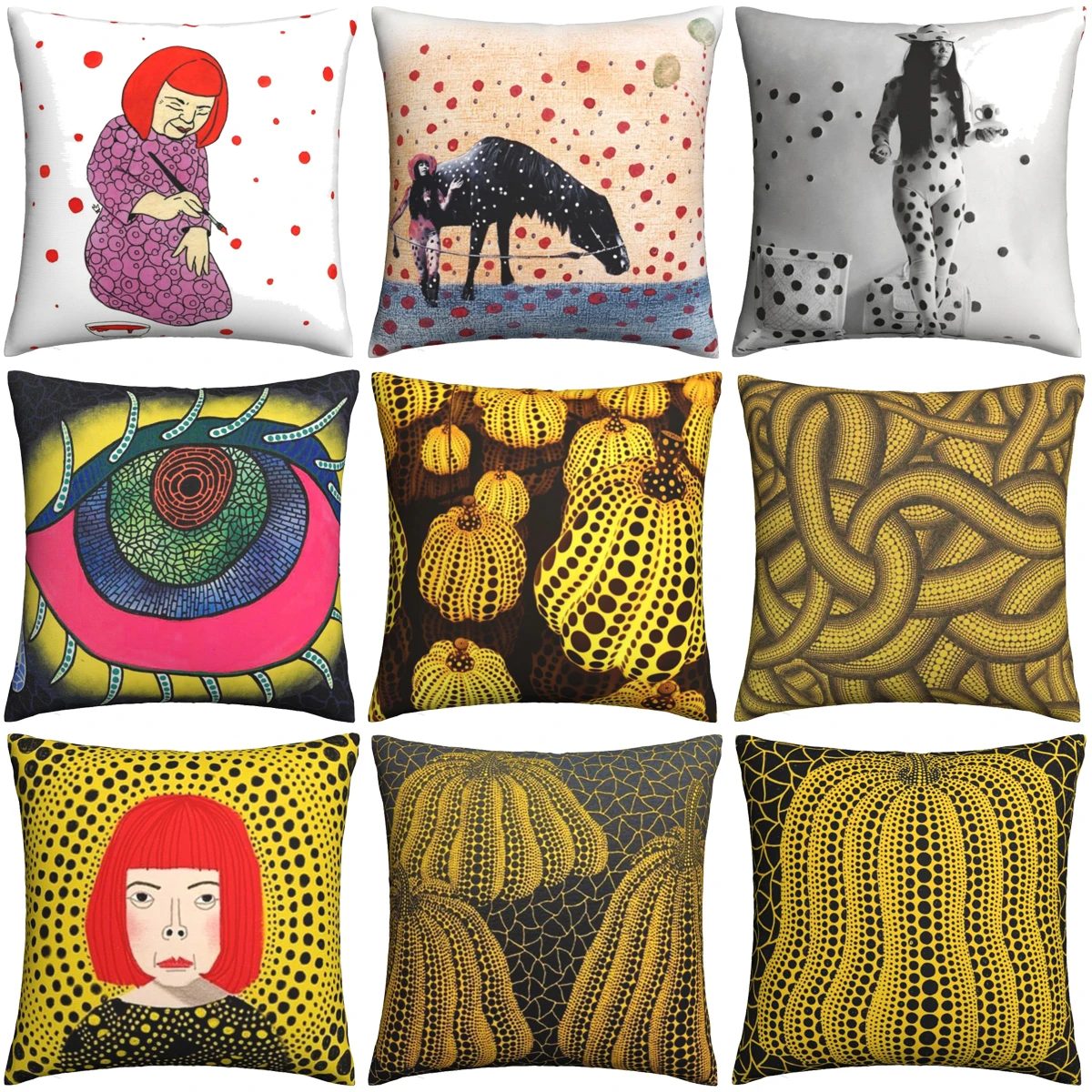 Yayoi Kusama Pillowcase Polyester Cushion Cover Gift Abstract Dots Pumpkin Polka Art Pop Aesthetic Throw Pillow Case Cover Home
Yayoi Kusama Pillowcase Polyester Cushion Cover Gift Abstract Dots Pumpkin Polka Art Pop Aesthetic Throw Pillow Case Cover Home