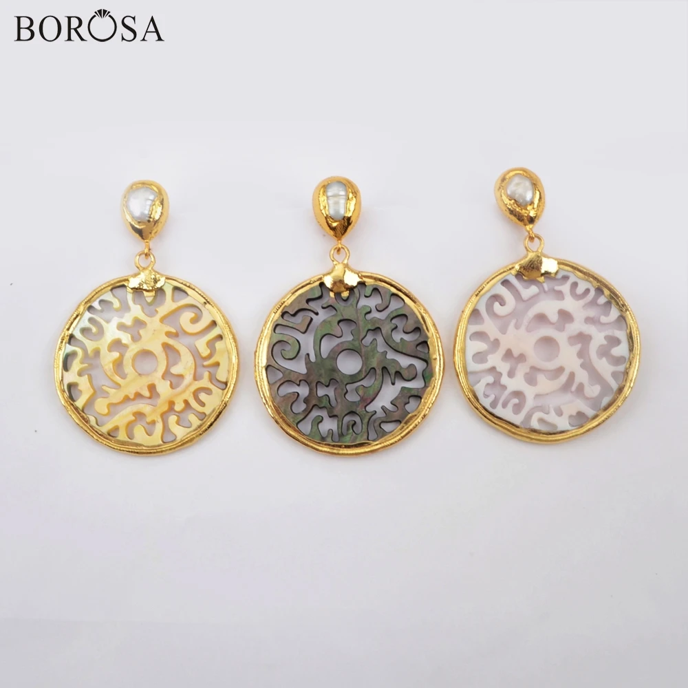 BOROSA, 5 пар, золотые серьги ручной работы с натуральным корпусом, с жемчужными бусинами, Радужный корпус, длинные женские серьги, ювелирные из...
BOROSA, 5 пар, золотые серьги ручной работы с натуральным корпусом, с жемчужными бусинами, Радужный корпус, длинные женские серьги, ювелирные из...