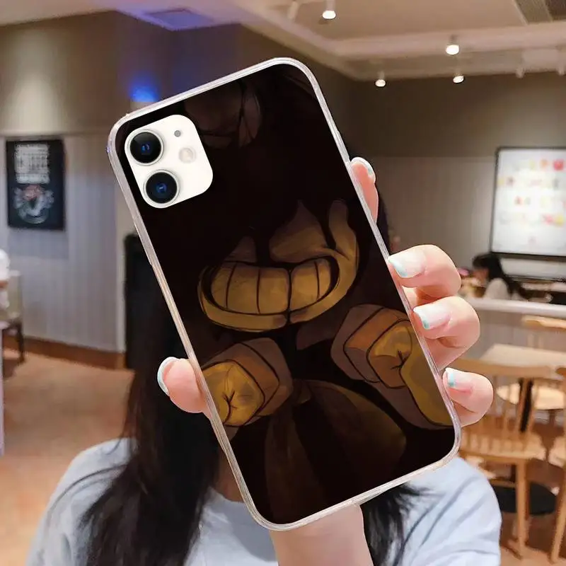 Horror game BENDY Custom Phone Case For iphone 5s 6 7 8 11 12 plus xsmax xr pro mini se Transparent Cover Fundas Coque
Horror game BENDY Custom Phone Case For iphone 5s 6 7 8 11 12 plus xsmax xr pro mini se Transparent Cover Fundas Coque
