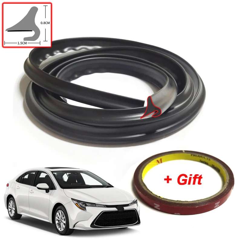 

For Toyota Prius 2019-2022 DIY Car Seal Strip Windshied Spoiler Filler Protect Edge Weatherstrip Strip Sticker Auto Accessories