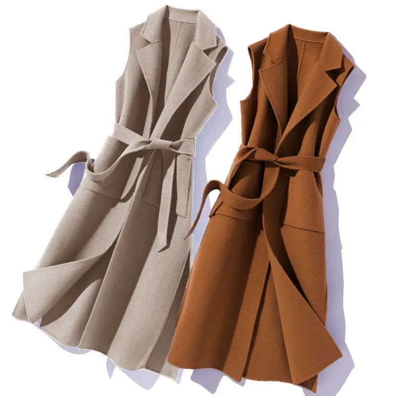 2021 New Woolen Autumn Spring Women Middle Long Waist With Belt Ladies Vest Jacket Coat Gilet Femme Fashion Favourite Berserk
2021 New Woolen Autumn Spring Women Middle Long Waist With Belt Ladies Vest Jacket Coat Gilet Femme Fashion Favourite Berserk
