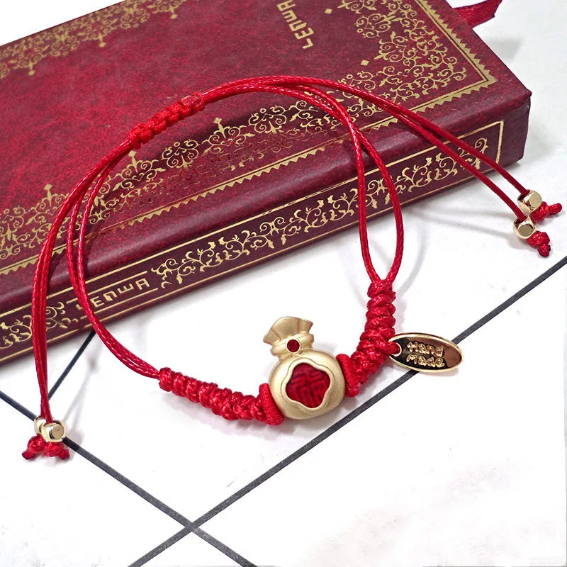 Golden Pig lucky bag life red rope bracelet Cute Panda Red Rope gift for girls 
Golden Pig lucky bag life red rope bracelet Cute Panda Red Rope gift for girls