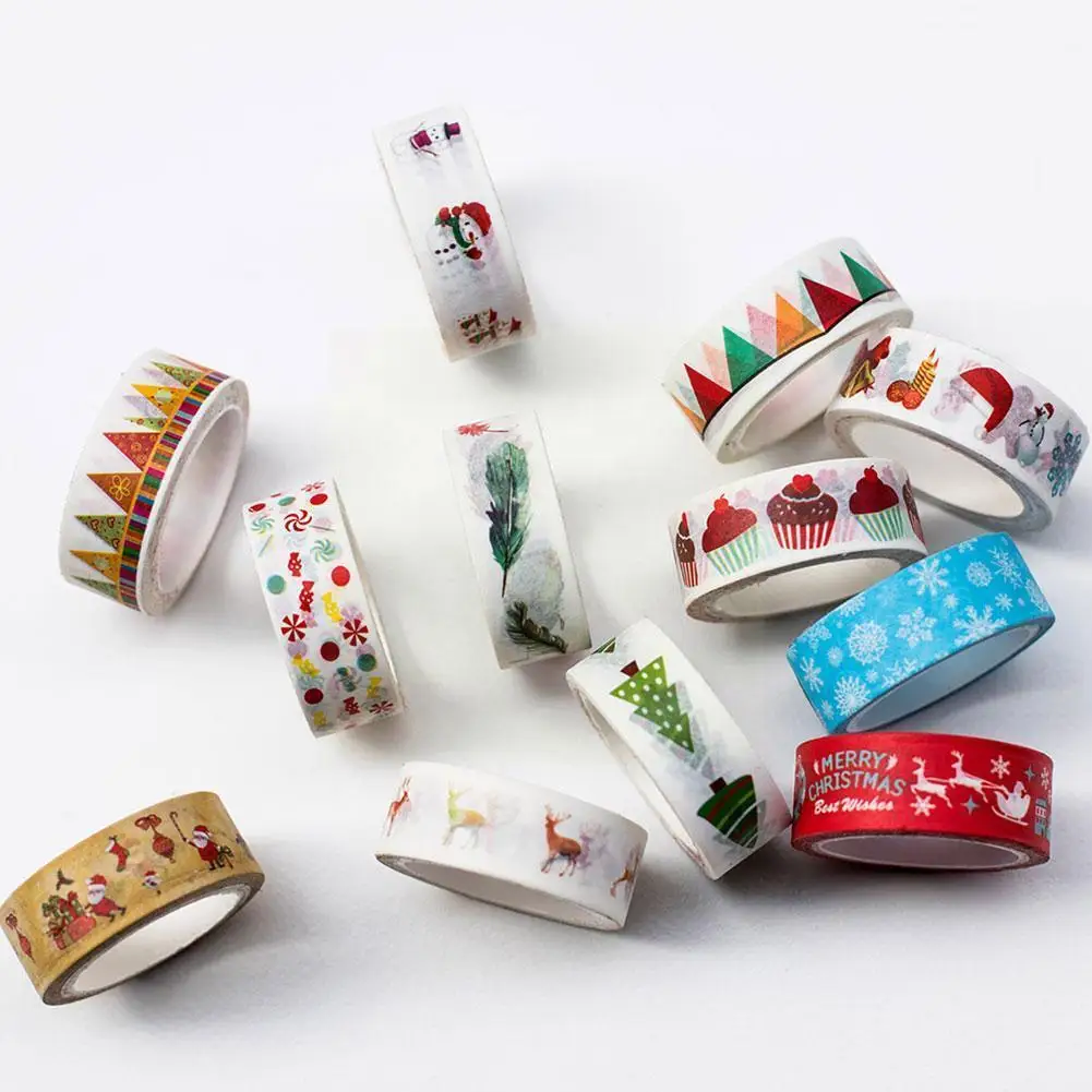 Christmas Series Washi Tape Snowflake Reindeer Stripes Kawaii Album Scrapbook Masking Decoration Tape Sticker Sticker Stati F6M3
Christmas Series Washi Tape Snowflake Reindeer Stripes Kawaii Album Scrapbook Masking Decoration Tape Sticker Sticker Stati F6M3