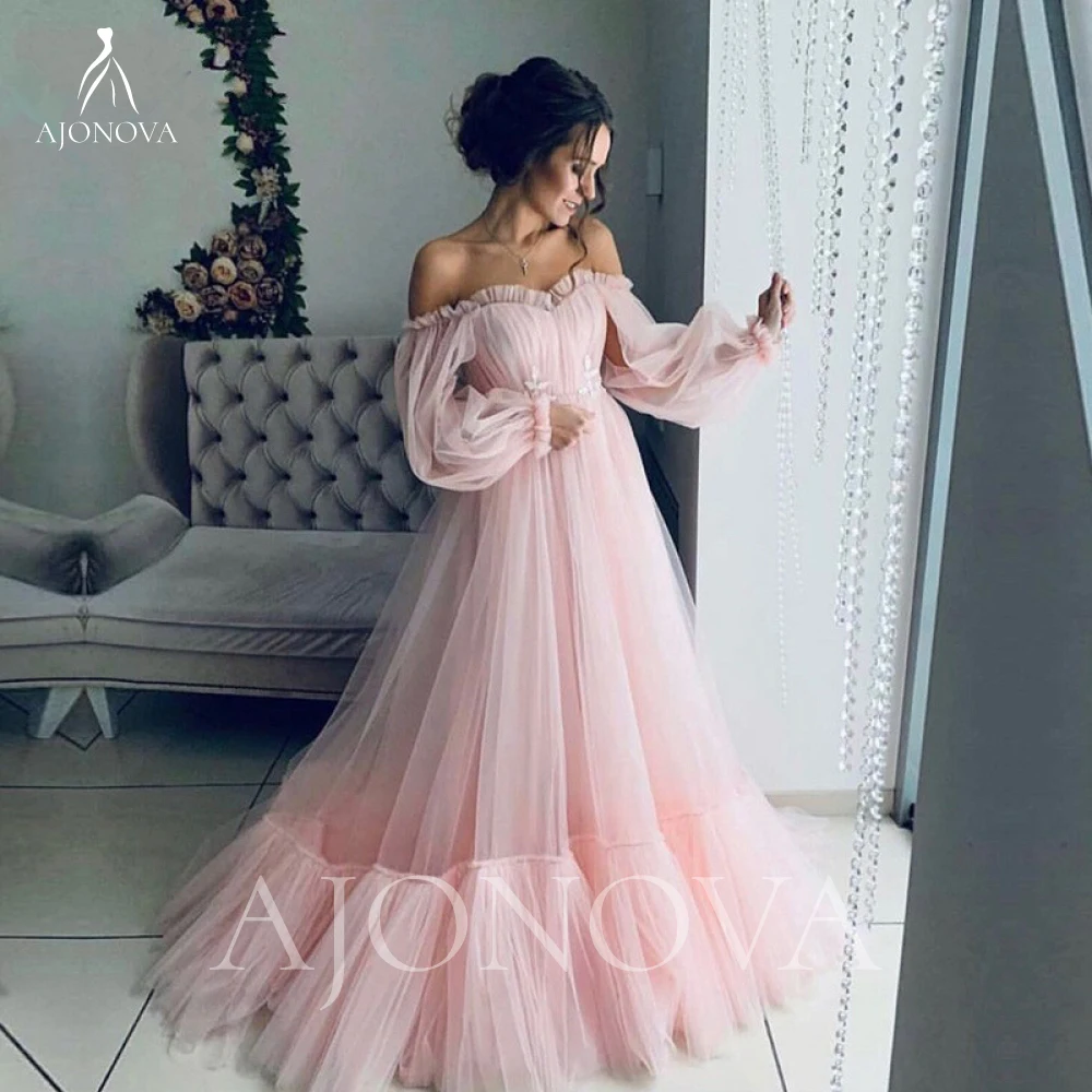 Pink Tulle Evening Gown Long Sleeve Elegant Ceremony Long Party Dresses Women Evening Dress 2021 Sweetheart Night Women's Formal
Pink Tulle Evening Gown Long Sleeve Elegant Ceremony Long Party Dresses Women Evening Dress 2021 Sweetheart Night Women's Formal
