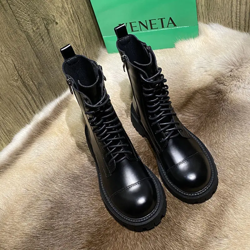 Women Ankle Boots Zipper Lace Up Mid Heels Pu Ladies Boots Thick Sole Non-slip Plush Warm Comfortable Footwear Winter 2021 New
Women Ankle Boots Zipper Lace Up Mid Heels Pu Ladies Boots Thick Sole Non-slip Plush Warm Comfortable Footwear Winter 2021 New