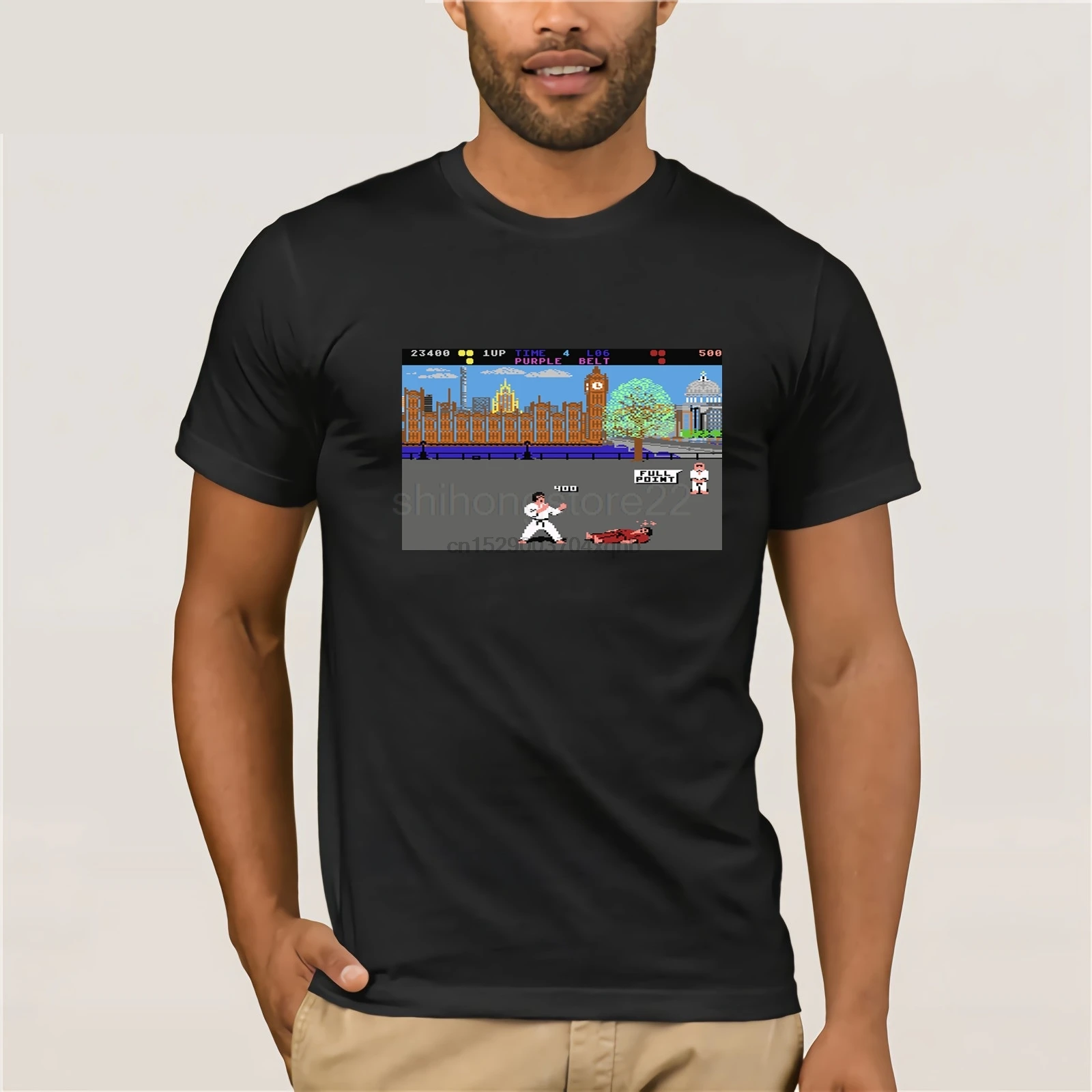 International Karate Пикачу Pokemon Go Футболка Commodore 64 спектр игр C64 Ман уникальный хлопок