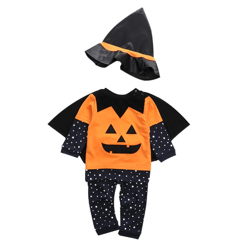 Popular Children's Halloween Performance Wear Pumpkin Set Baby Long Sleeve Long Pants Hat Four-Piece Set Kids clothes
Popular Children's Halloween Performance Wear Pumpkin Set Baby Long Sleeve Long Pants Hat Four-Piece Set Kids clothes