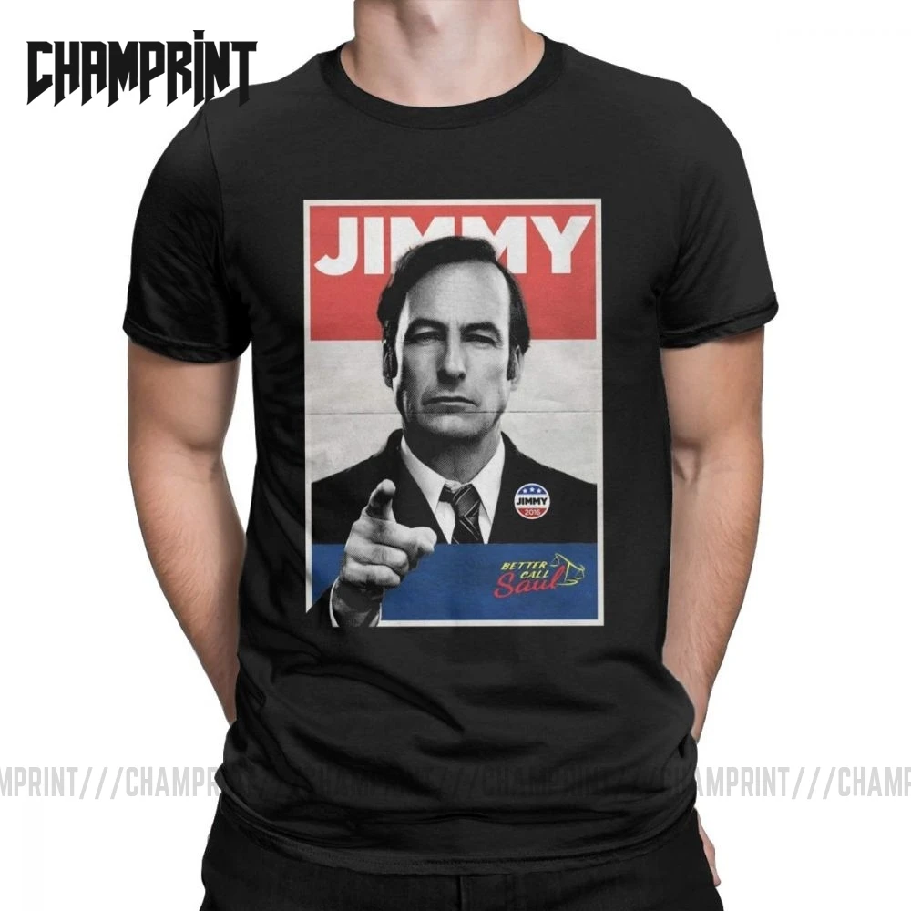 Мужские футболки с надписью Vote Jimmy Better Call Saul из сериала Goodman коротким рукавом