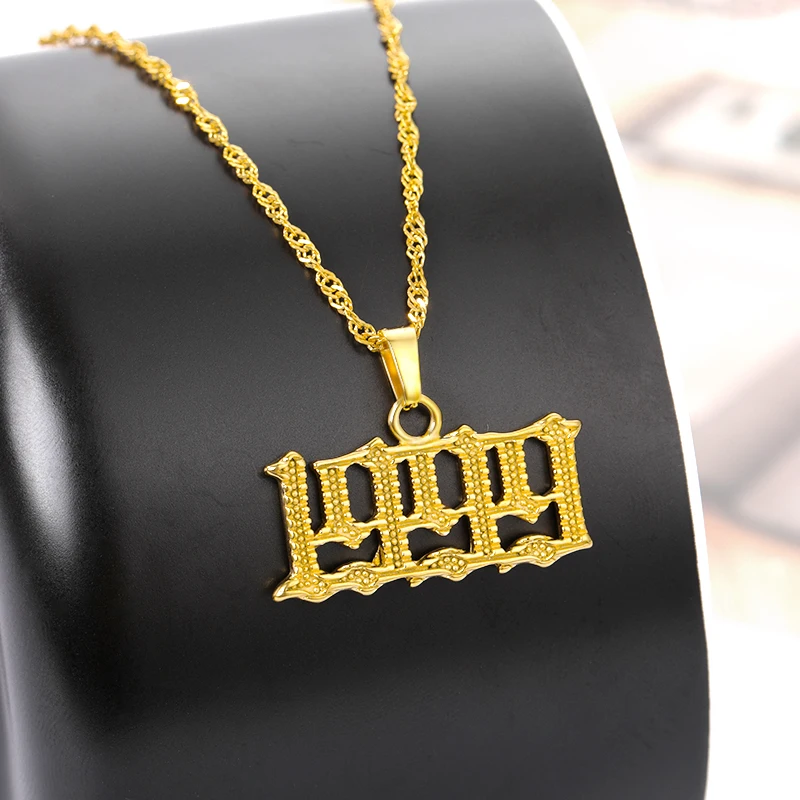 Trendy new Year Number Necklaces for Women Stainless Steel Year Necklace 1998 2006 2019 Birthday Gift from 1985-2020 Jewerly
Trendy new Year Number Necklaces for Women Stainless Steel Year Necklace 1998 2006 2019 Birthday Gift from 1985-2020 Jewerly