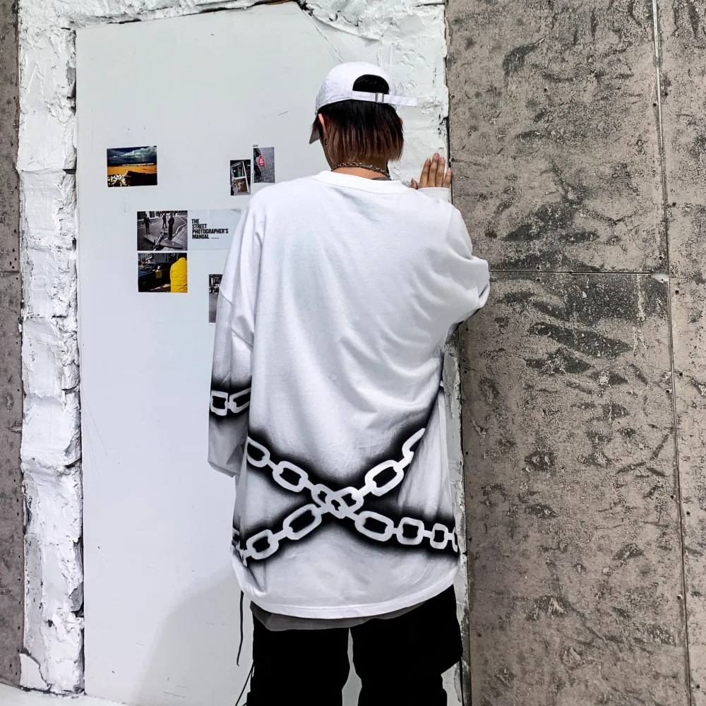 Hip Hop Streetwear Sweatshirts Men's Hoodies Hipster Chain Print Casual Fashion Loose O-Neck Male Oversized Hoodie Cotton Tops
Hip Hop Streetwear Sweatshirts Men's Hoodies Hipster Chain Print Casual Fashion Loose O-Neck Male Oversized Hoodie Cotton Tops