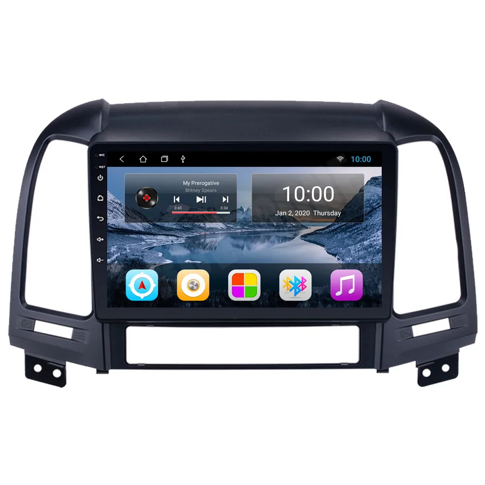 Автомагнитола для Hyundai Santa Fe SantaFe мультимедийный плеер на Android 10 с четырехъядерным