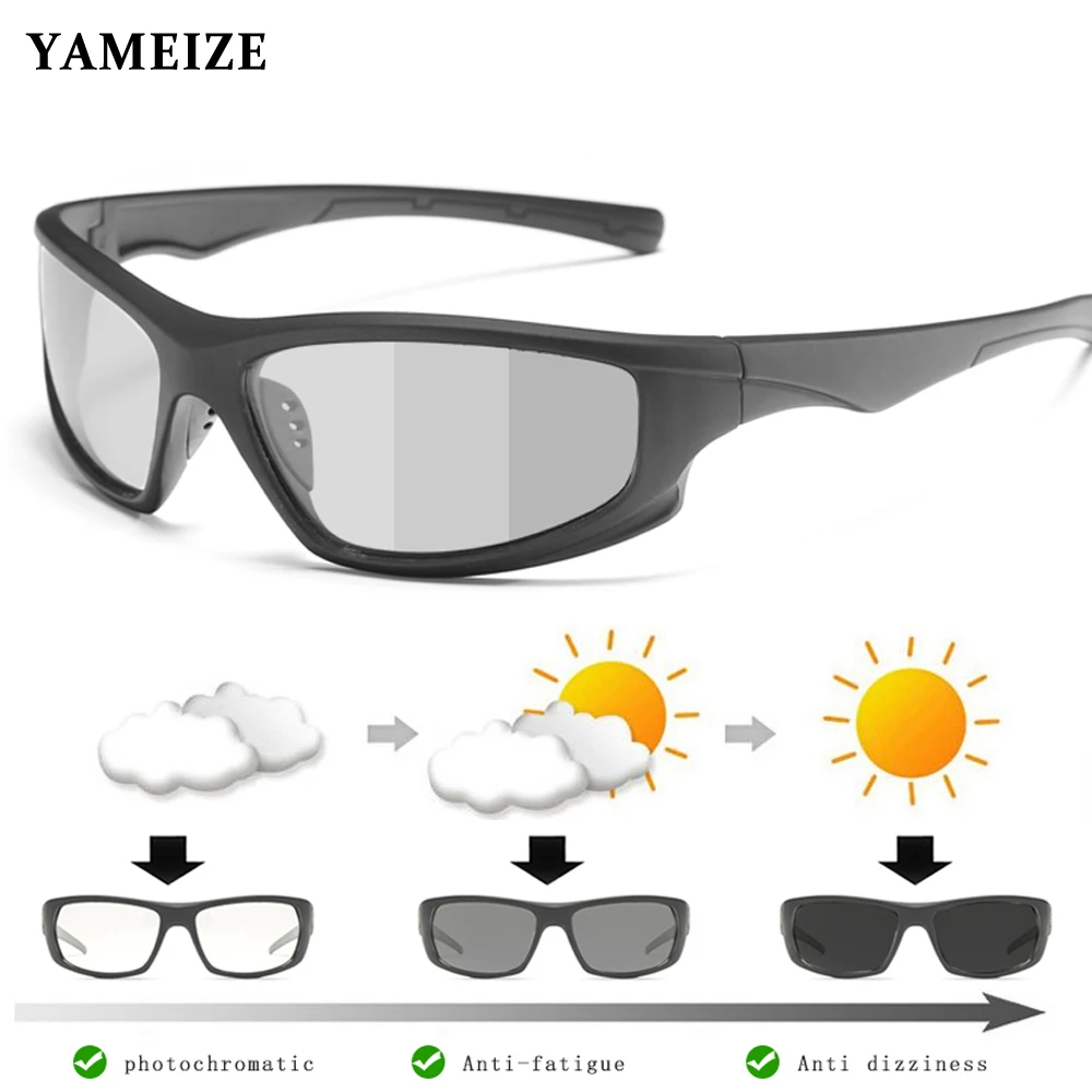 Солнцезащитные очки YAMEIZE для мужчин и женщин, поляризационные фотохромные, хамелеоновые, Обесцвечивающие, для спорта на открытом воздухе
Солнцезащитные очки YAMEIZE для мужчин и женщин, поляризационные фотохромные, хамелеоновые, Обесцвечивающие, для спорта на открытом воздухе