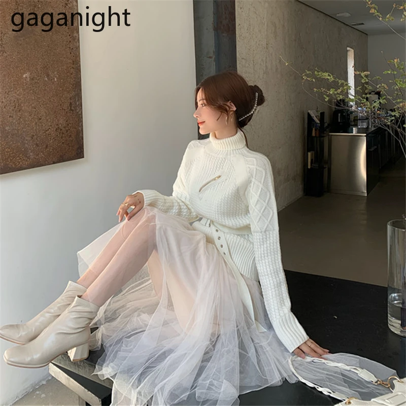 Gaganight Женский комплект из двух предметов 2021 осень-зима новый милый корейский шикарный пуловер с высоким воротником на шнуровке тонкий вязан...
Gaganight Женский комплект из двух предметов 2021 осень-зима новый милый корейский шикарный пуловер с высоким воротником на шнуровке тонкий вязан...