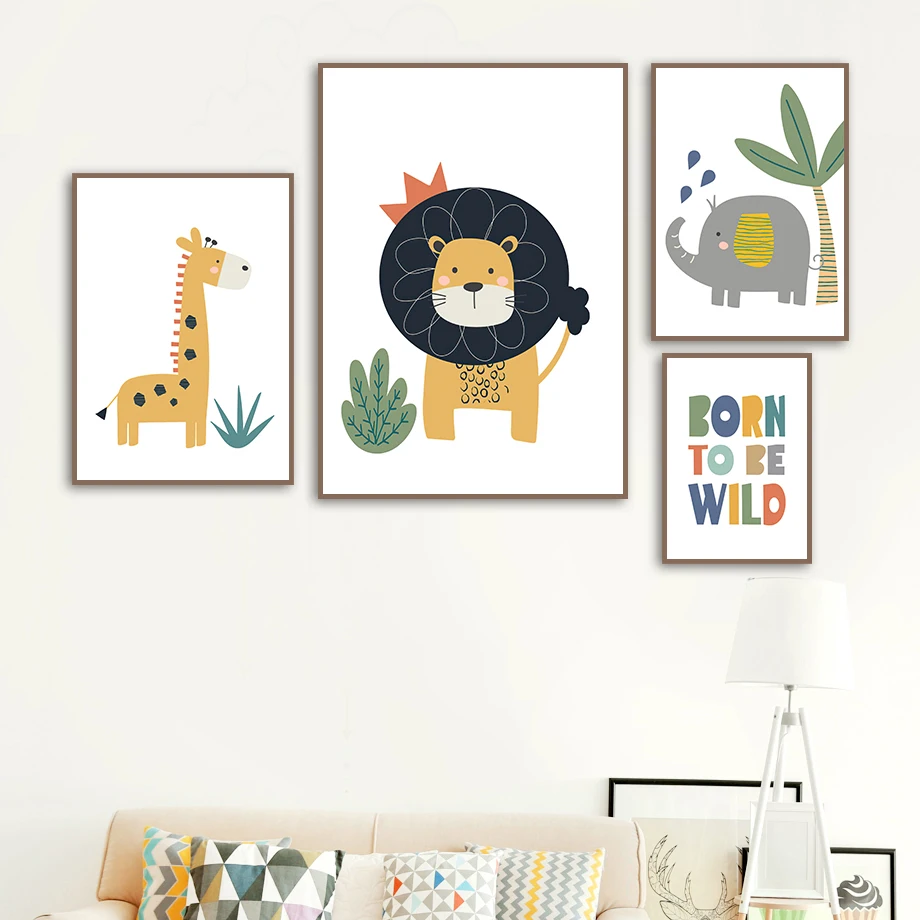 Jungle Animals Lion Elephant Giraffe Crocodile Wall Art Canvas Painting Nordic Posters And Prints Wall Kids Room DecorPictures
Jungle Animals Lion Elephant Giraffe Crocodile Wall Art Canvas Painting Nordic Posters And Prints Wall Kids Room DecorPictures