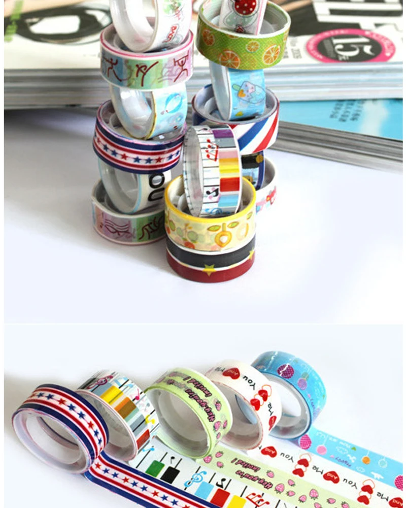 10PCS / Set Korean version of the color fantasy super tape DIY the book decorative cute cartoon of painting version hand N9Q2
10PCS / Set Korean version of the color fantasy super tape DIY the book decorative cute cartoon of painting version hand N9Q2