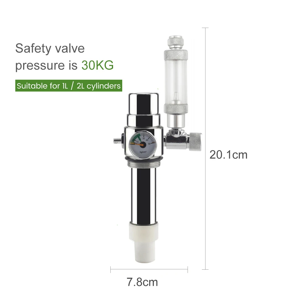 Pressure Reducing Valve+Bubble Counter for 2L Double Stainless Steel Bottle Aquarium CO2 Generator System
Pressure Reducing Valve+Bubble Counter for 2L Double Stainless Steel Bottle Aquarium CO2 Generator System