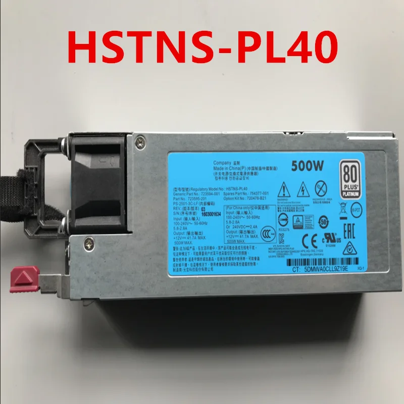 New Original PSU For HP DL360G9 380Gen9 500W Power Supply HSTNS-PL40 723594-001 754377-001 723595-201 720478-B21 PS-2501-3C-LF
New Original PSU For HP DL360G9 380Gen9 500W Power Supply HSTNS-PL40 723594-001 754377-001 723595-201 720478-B21 PS-2501-3C-LF