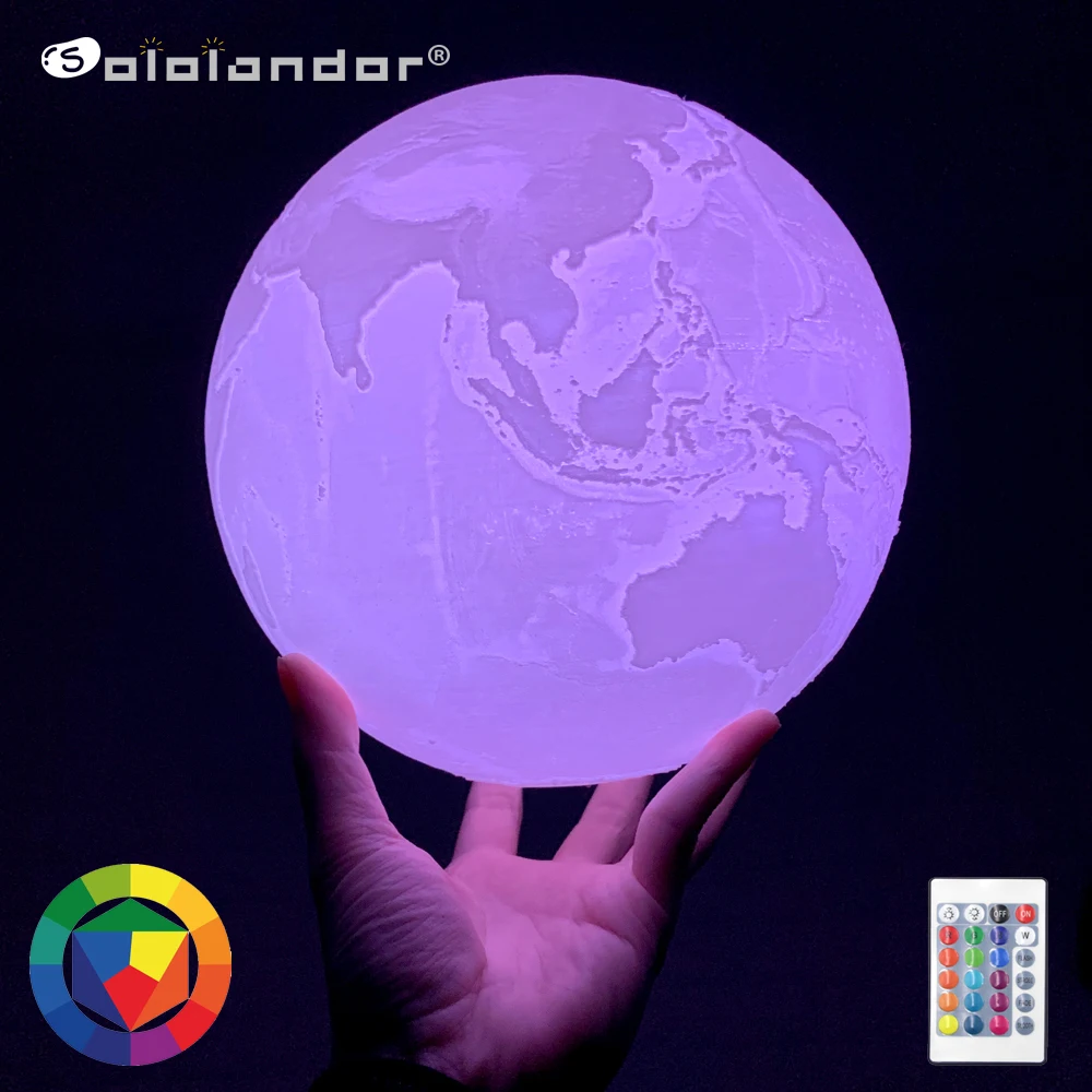 3D Print Earth Lamps for Bedroom Decor Light 16 Colors Change Tap Control Lamp for Baby Night Light LED Moon Light Gift Dropship
3D Print Earth Lamps for Bedroom Decor Light 16 Colors Change Tap Control Lamp for Baby Night Light LED Moon Light Gift Dropship