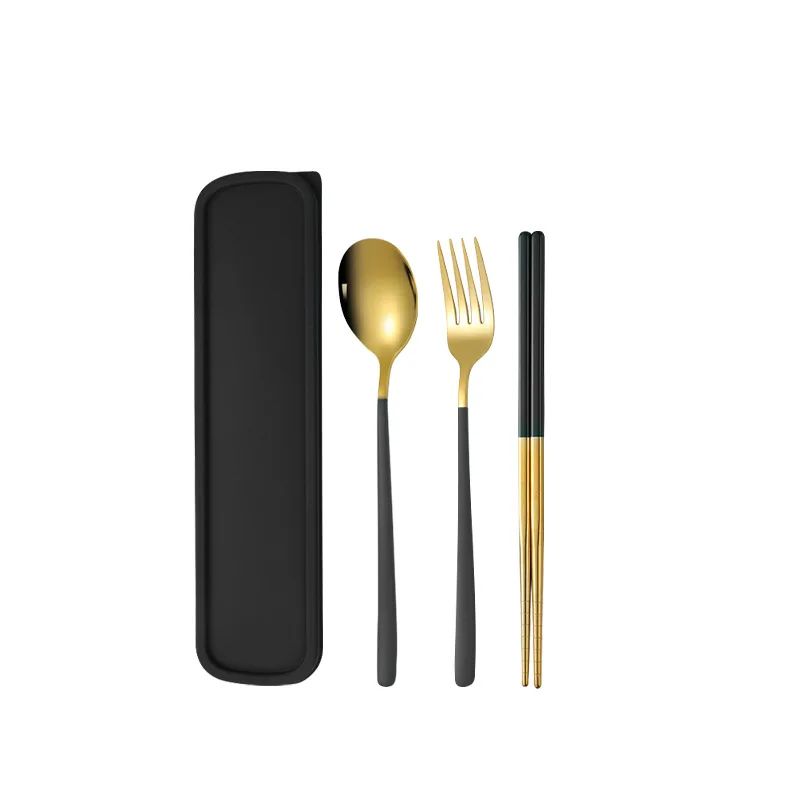 304 Stainless Steel Portable Tableware Korean Style Spoon Fork Chopsticks Sets Creative Student Tableware Set Printable Logo
304 Stainless Steel Portable Tableware Korean Style Spoon Fork Chopsticks Sets Creative Student Tableware Set Printable Logo