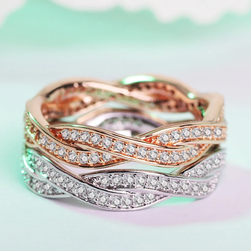 Temperament All-matched Geometric White Gold Ring Stylish And Simple Rhinestone Jewelry Fashionable Delicate Rose Gold Ring
Temperament All-matched Geometric White Gold Ring Stylish And Simple Rhinestone Jewelry Fashionable Delicate Rose Gold Ring