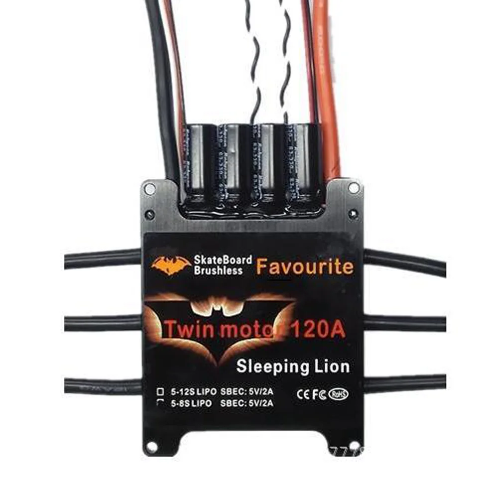 Sleepinglion Brushless ESC Twin Motor 120A Hight Voltage 5S-12S Speed Controller For Electric Skateboard Toys Accessories
Sleepinglion Brushless ESC Twin Motor 120A Hight Voltage 5S-12S Speed Controller For Electric Skateboard Toys Accessories