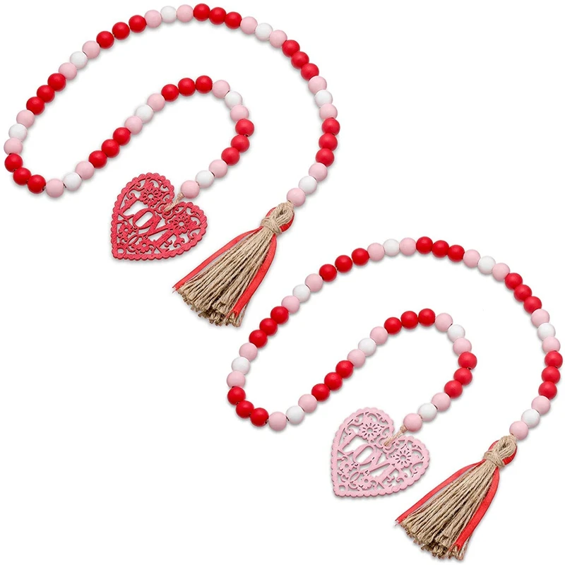 2 Pieces Heart Wooden Beads Hanging Garlands Farmhouse Beads Garland with Tassel for Mother's Day Party and Home Decor
2 Pieces Heart Wooden Beads Hanging Garlands Farmhouse Beads Garland with Tassel for Mother's Day Party and Home Decor