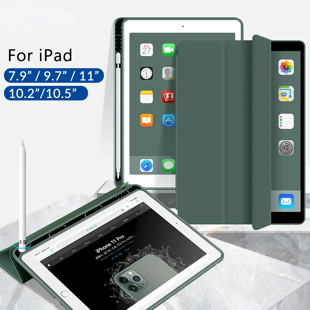 Чехол для 2019 IPad 10,2 7th Mini 5 2020 Pro 11 10,5 Air 3 Air 4 Smart Cover с держателем для стилуса 9,7 IPad 2017 5th 2018 6th Gen
Чехол для 2019 IPad 10,2 7th Mini 5 2020 Pro 11 10,5 Air 3 Air 4 Smart Cover с держателем для стилуса 9,7 IPad 2017 5th 2018 6th Gen