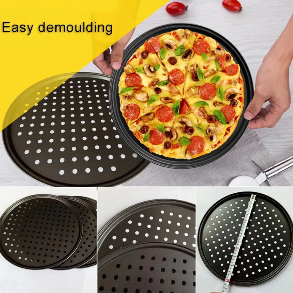 28/32cm Carbon Steel Non-stick Pizza Baking Pan Plate with Hole Bakeware Baking Tool Round Deep Dish Pizza Pan Tray Mould
28/32cm Carbon Steel Non-stick Pizza Baking Pan Plate with Hole Bakeware Baking Tool Round Deep Dish Pizza Pan Tray Mould