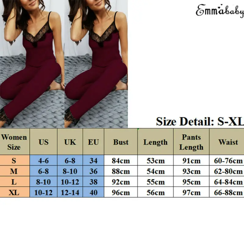 2pcs Set Womens Pajamas Set Silk Satin Sleepwear Nightdress Nightwear Top+Long Pants
2pcs Set Womens Pajamas Set Silk Satin Sleepwear Nightdress Nightwear Top+Long Pants
