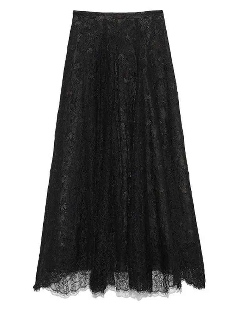 Japan Style Chic Lace Patchwork Women Skirts 2021 Spring New Casual Mid Length Jupe High Waist Draped Design Skirt 
Japan Style Chic Lace Patchwork Women Skirts 2021 Spring New Casual Mid Length Jupe High Waist Draped Design Skirt