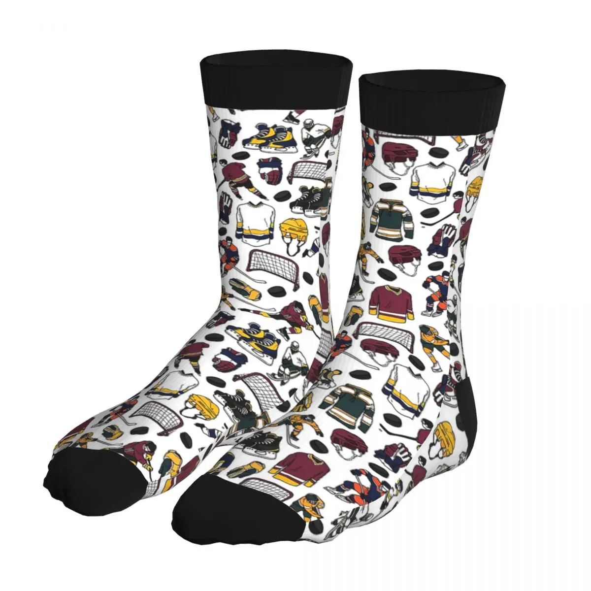 Ice Hockey Love Ice Hockey Thick Contrast Color Socks Men 90% Polyester Fun Middle Tube Socks Crew Sports Ball Gift Idea
Ice Hockey Love Ice Hockey Thick Contrast Color Socks Men 90% Polyester Fun Middle Tube Socks Crew Sports Ball Gift Idea