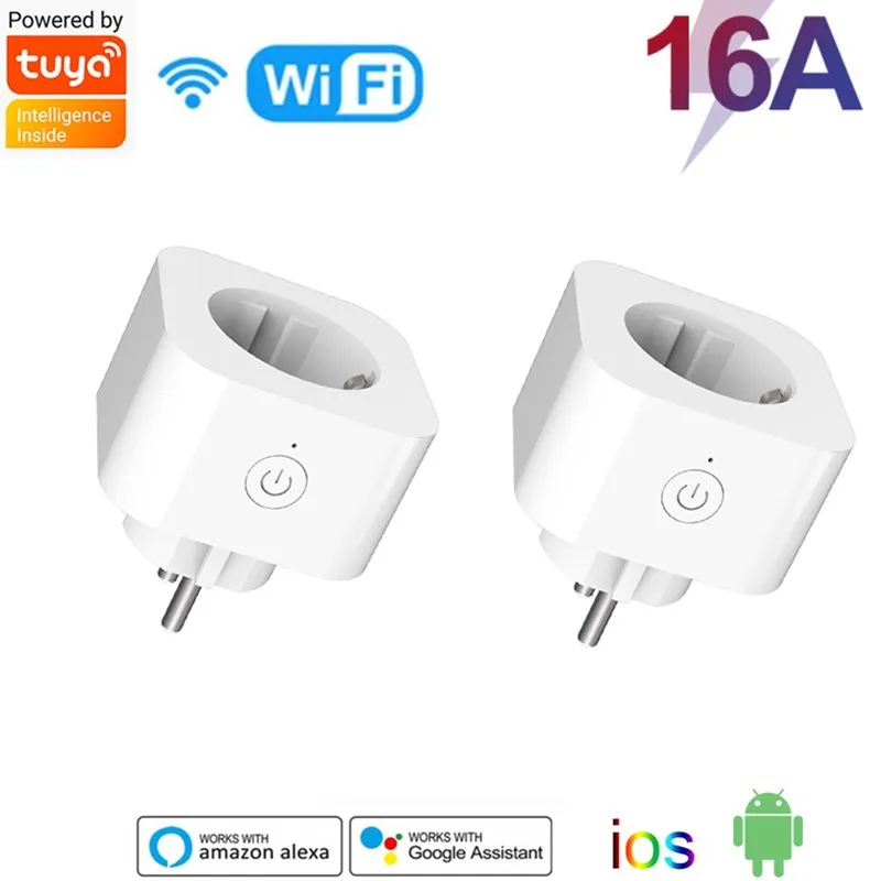 WiFi Smart Plug 16A EU Socket Tuya Smart Life APP Work With Alexa Google Home Assistant Voice Control Power Monitor Timing
WiFi Smart Plug 16A EU Socket Tuya Smart Life APP Work With Alexa Google Home Assistant Voice Control Power Monitor Timing