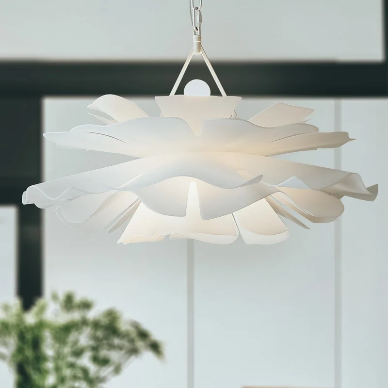 Nordic modern ceiling hanging E27 White acrylic flower pendant lights for Bedroom Restaurant Dining Table
Nordic modern ceiling hanging E27 White acrylic flower pendant lights for Bedroom Restaurant Dining Table