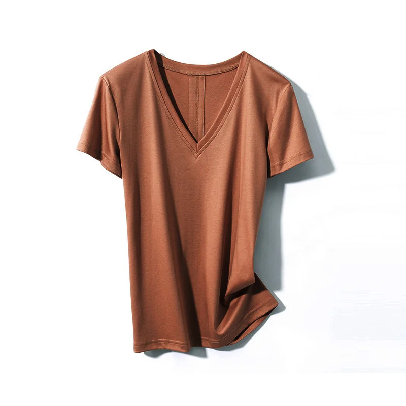 High quality popular casual breathable Classic Cotton women's soft short sleeve T-shirt
High quality popular casual breathable Classic Cotton women's soft short sleeve T-shirt