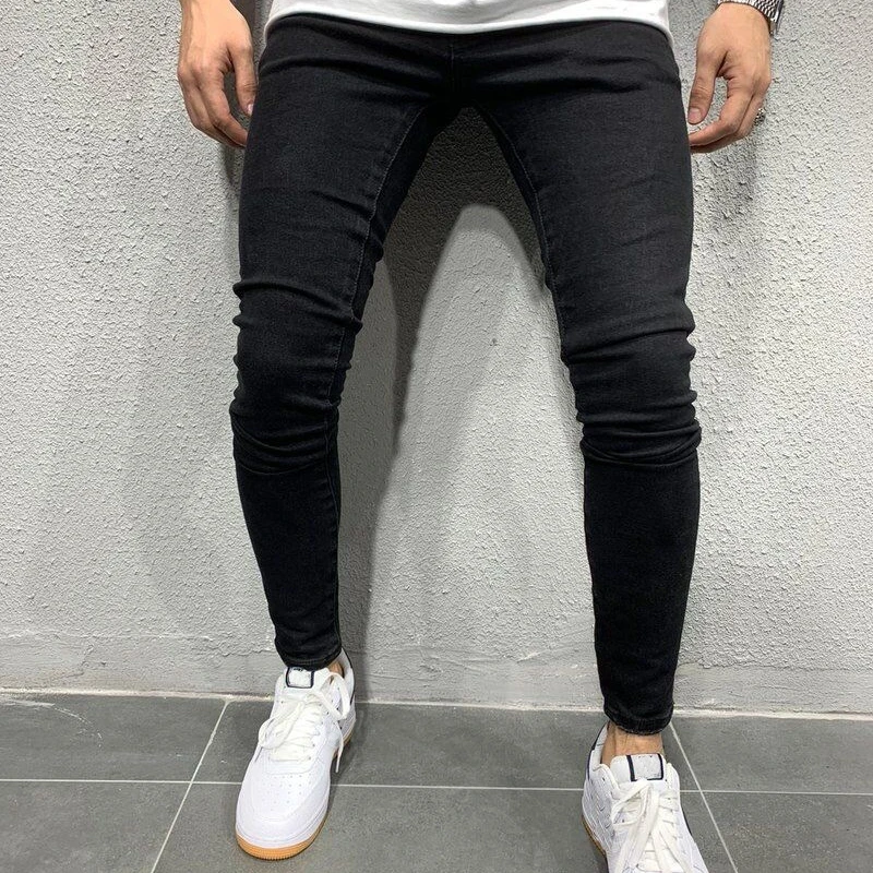 High quality men's elastic tight legged jeans
High quality men's elastic tight legged jeans