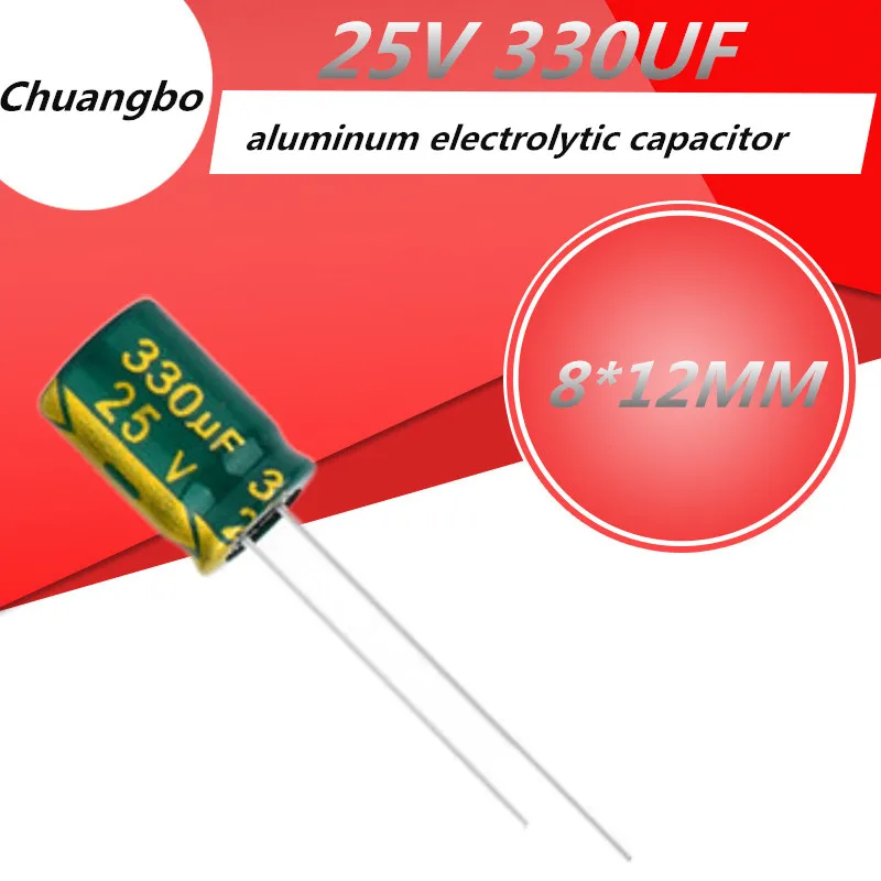 50pcs 25V330UF 8*12MM Higt quality Aluminum electrolytic capacitor 8*12MM 330UF 25V
50pcs 25V330UF 8*12MM Higt quality Aluminum electrolytic capacitor 8*12MM 330UF 25V